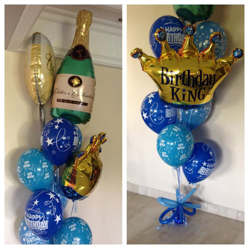 Party Balloon Birthday King Celebration Helium  Balloons Bouquet