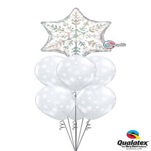 Party Balloon Pointer Snow flake with Latex Balloons Bouquet