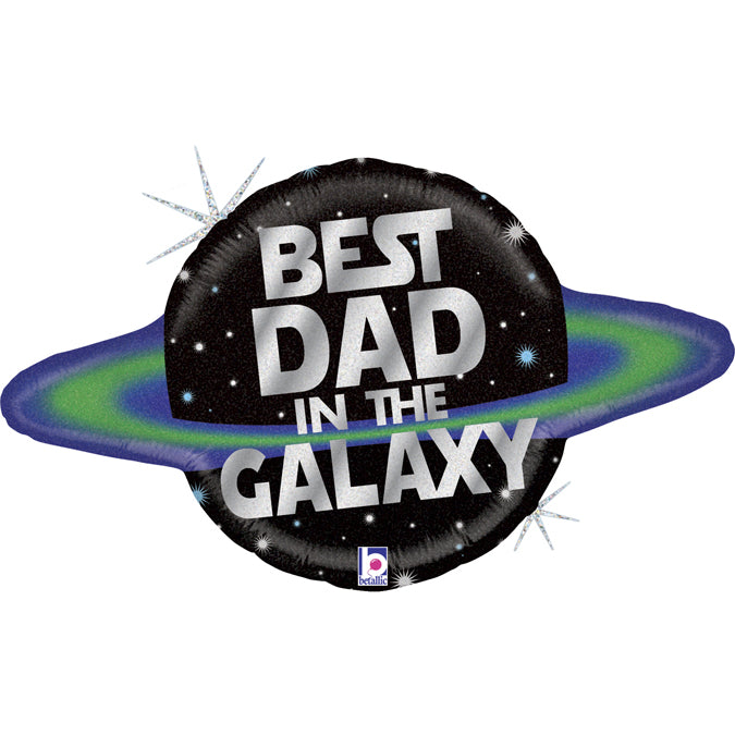 Party Balloon Best Dad Galaxy Super Shape Foil Balloon