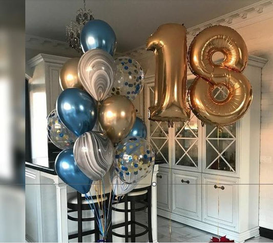 18th Birthday Chrome Balloon Bouquet