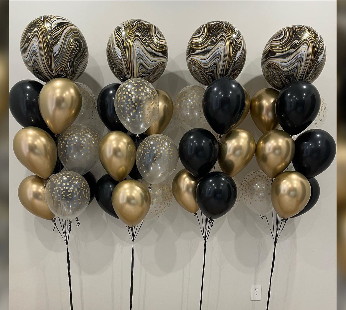 Bubble Golden Bottle Garland Balloon Bouquet