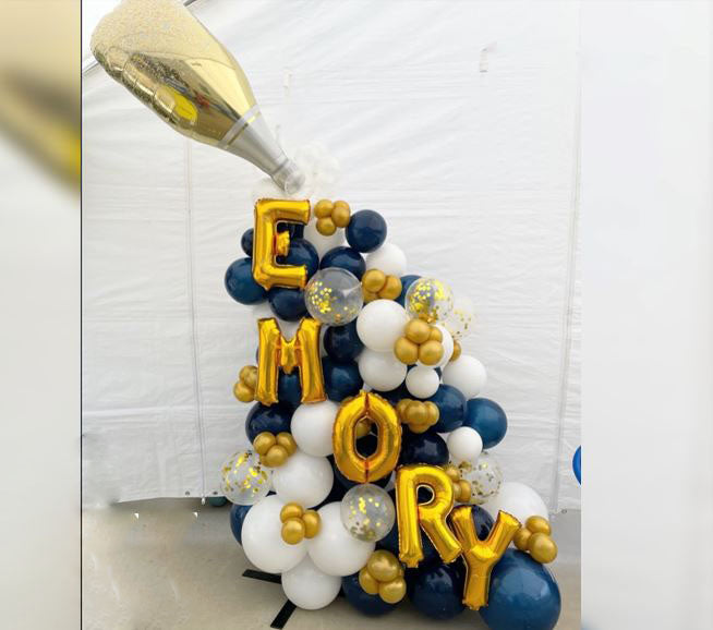 Bubble Golden Bottle Garland Balloon Bouquet