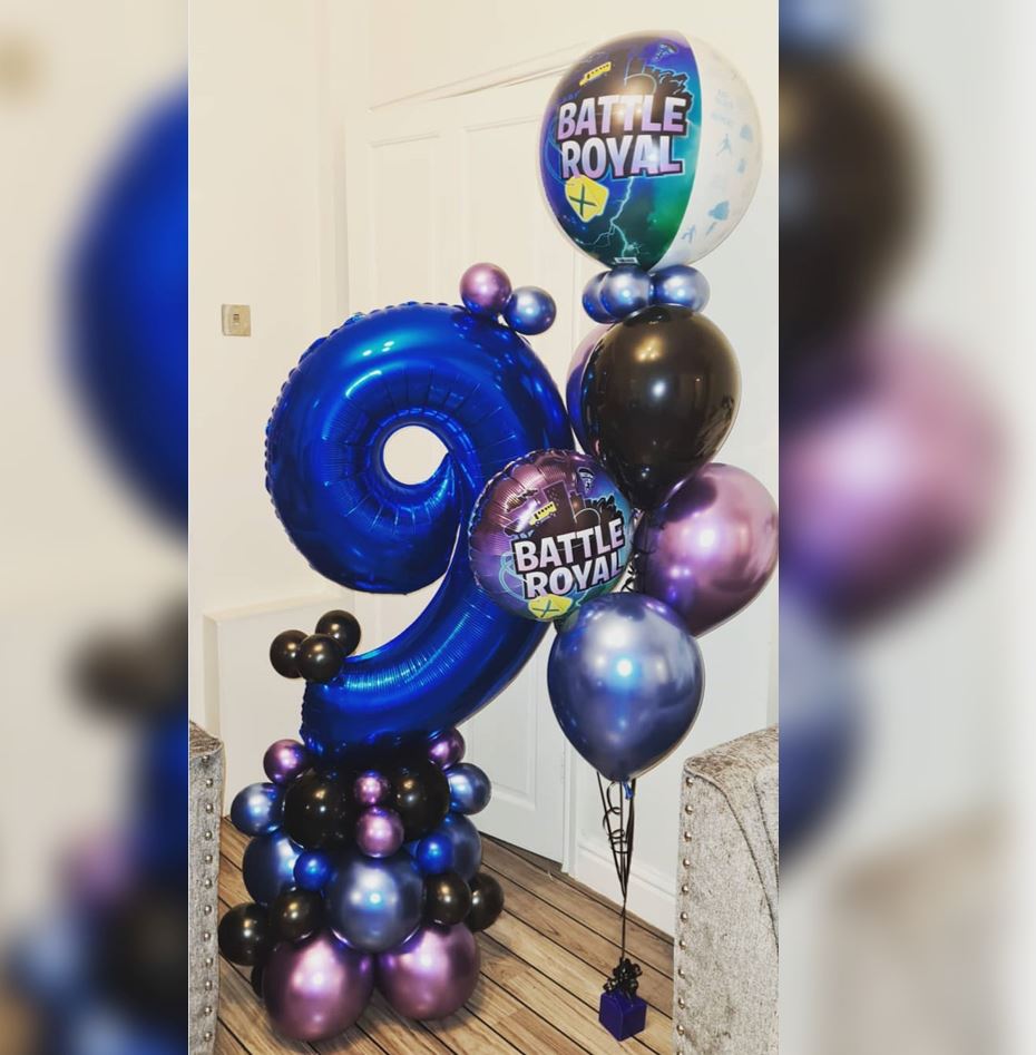 BR 9th Birthday Balloon Bouquet