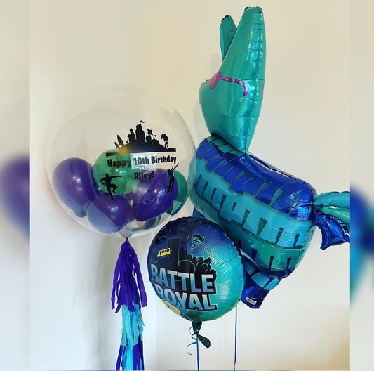 Battle Royal Personalised Bubble Balloon Bouquet