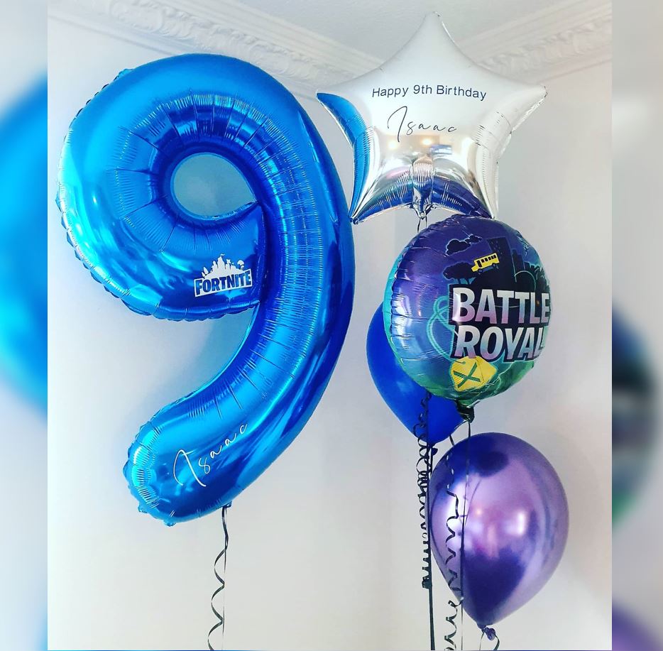 Battle Royal 9 Number Balloon Bouquet