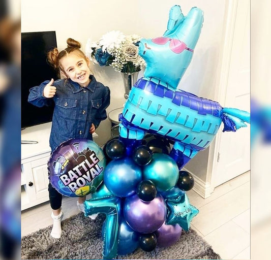 Battle Royal Theme 7th Birthday Balloon Bouquet