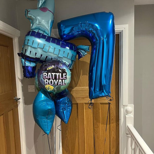 7th Birthday Battle Royal Theme Balloon Bouquet