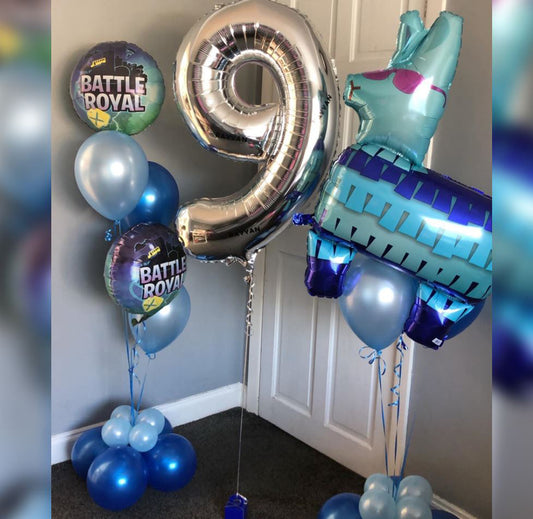 Llama 9th Birthday Balloon Bouquet