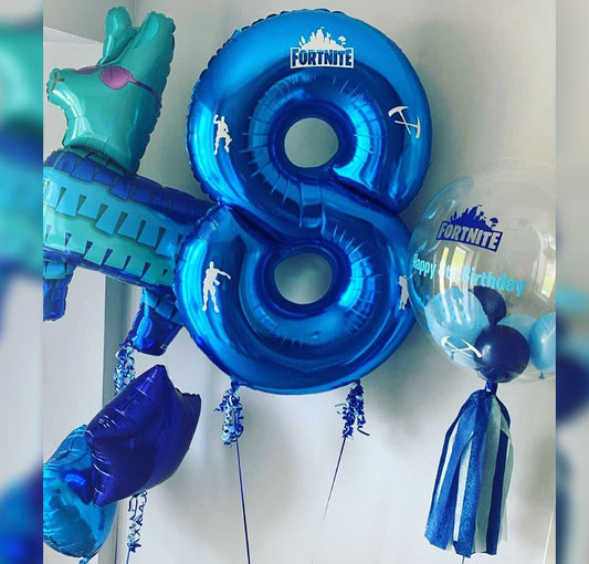 8th Number Battle Royal Llama Balloon Bouquet