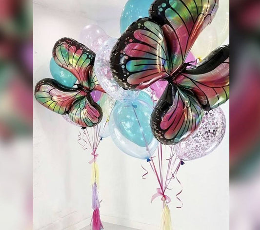 Butterfly Theme Confetti Balloon Bouquet