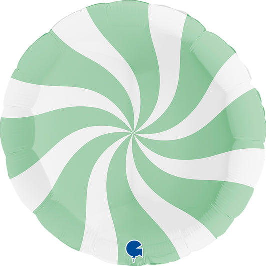 Swirly White Matte Green 36"