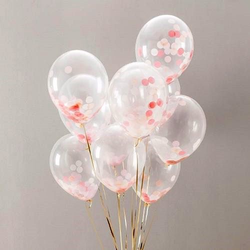 Party Balloon Pastel Confetti Helium Balloons Bunch