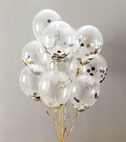 Party Balloons Glitz &amp; Glam Confetti Helium Balloons Bunch
