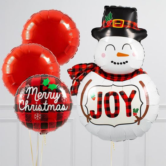 Christmas Theme Snowman Balloon Bouquet