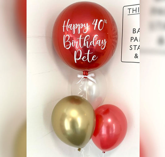 Christmas Theme Personalized ORBz Balloon Bouquet