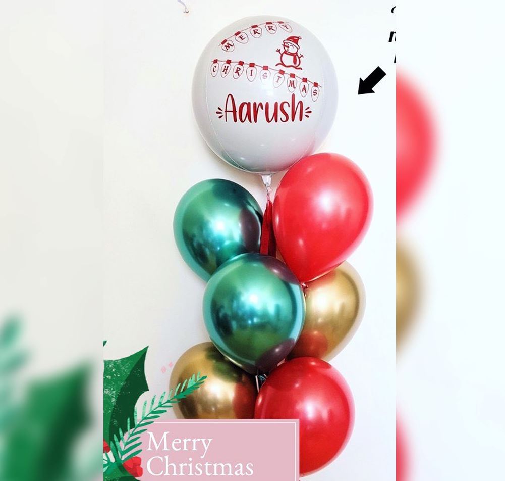Christmas Personalized ORBz Balloon Bouquet