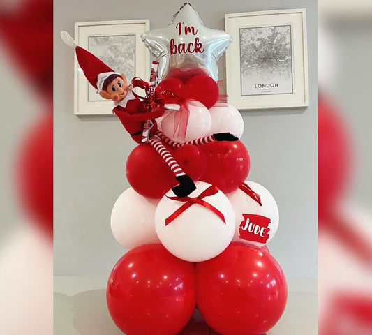 Christmas Theme Cluster Balloon Bouquet