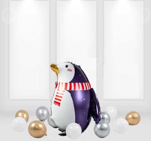 Christmas Penguine Balloon Bouquet