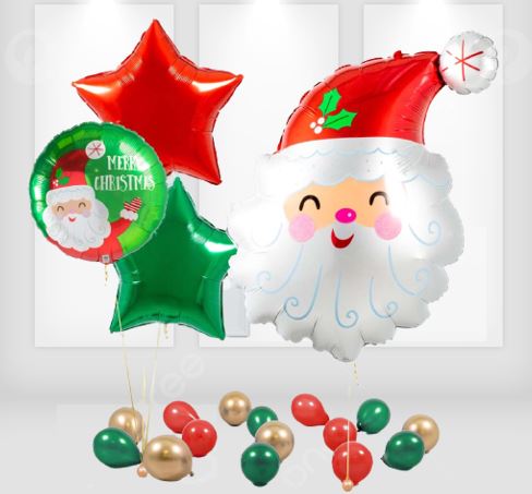 Christmas Santa Balloon Bouquet