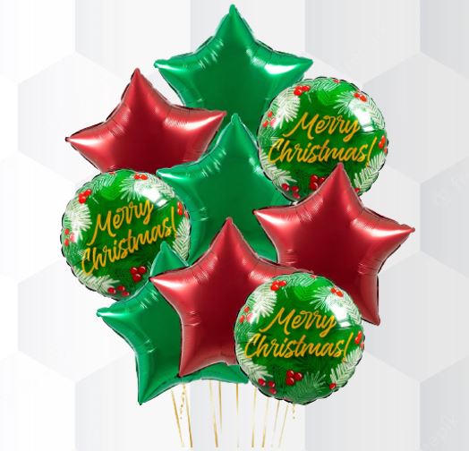 Christmas & Star Balloon Bouquet