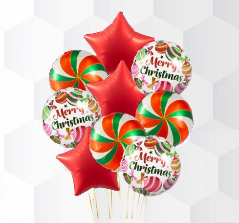 Star & Candy Swirl Balloon Bouquet