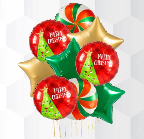 Candy Swirl Star  Foil Balloon Bouquet