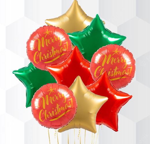 Merry Christmas Star Foil  Bouquet