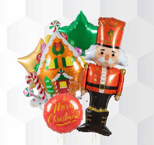 GingerBread Star Foil Balloon Bouquet
