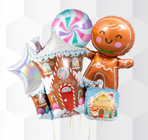 GingerBread Man Foil Balloon Bouquet
