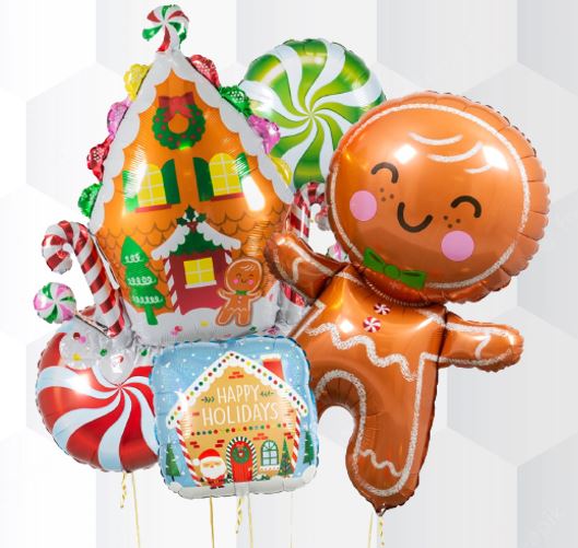 GingerBread Man & House Balloon Bouquet
