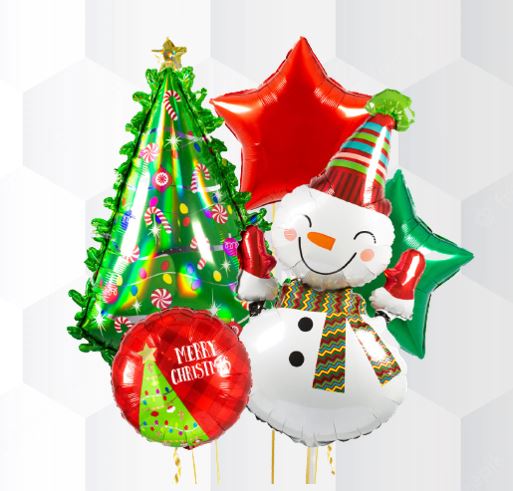 Merry Christmas Snowman Balloon Bouquet