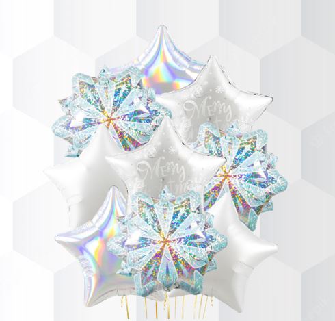 Christmas Snowflake Balloon Bouquet
