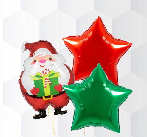 Christmas Santa Star Foil Balloon Bouquet