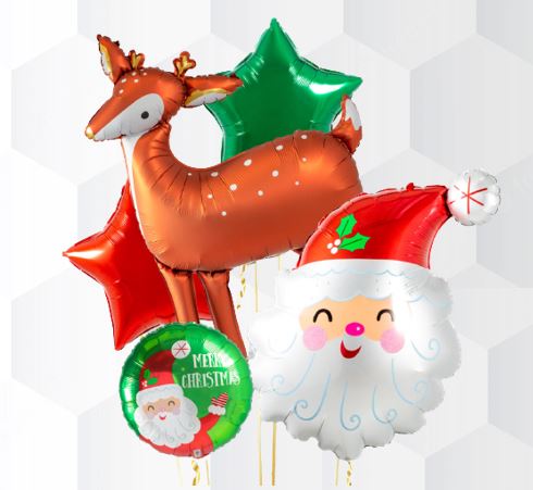 Christmas Santa Deer Balloon Bouquet