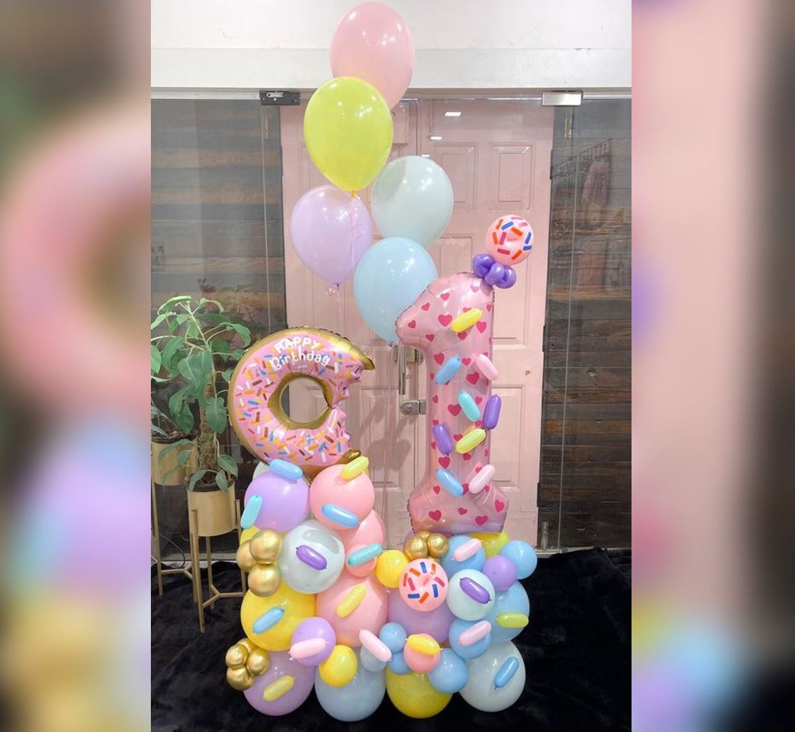 1st Birthday Donut Cluster Balloon Bouquet