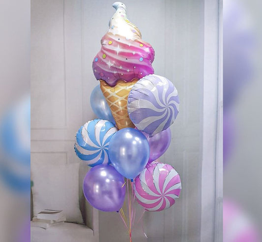 Candy Theme Ice-Cream Balloon Bunch