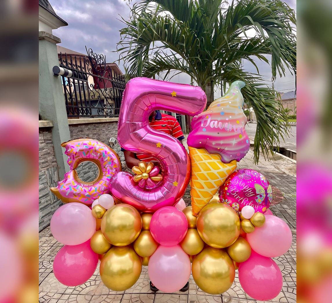 5th Birthday Donut & Ice Cream Cluster Balloon Bouquet