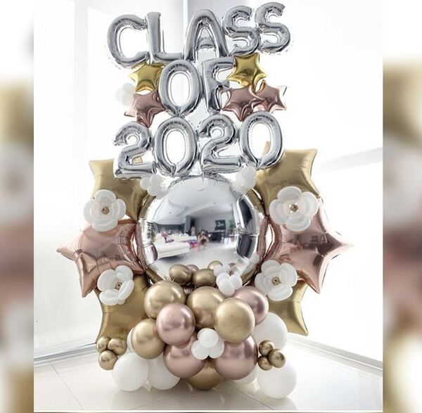 Class of 2020 Jumbo Silver ORBz Bouquet