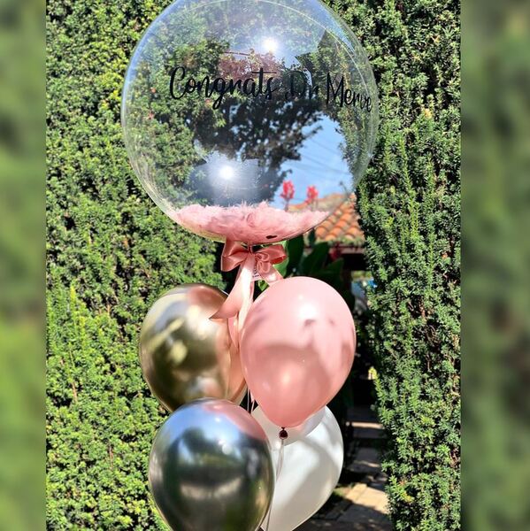 Personalised Bubble Balloon Bunch