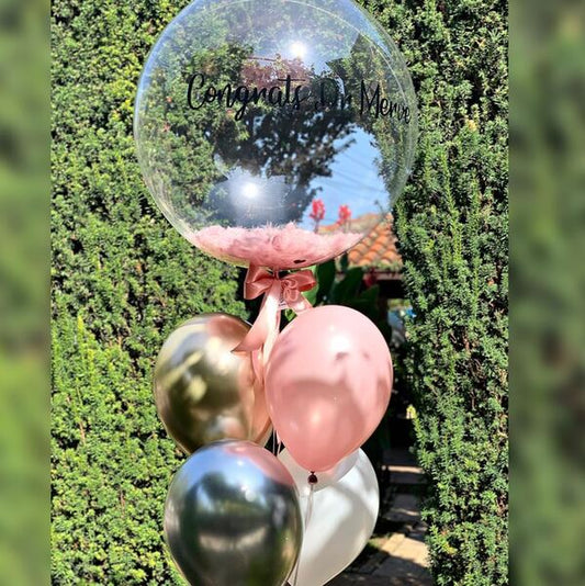Personalised Bubble Balloon Bunch