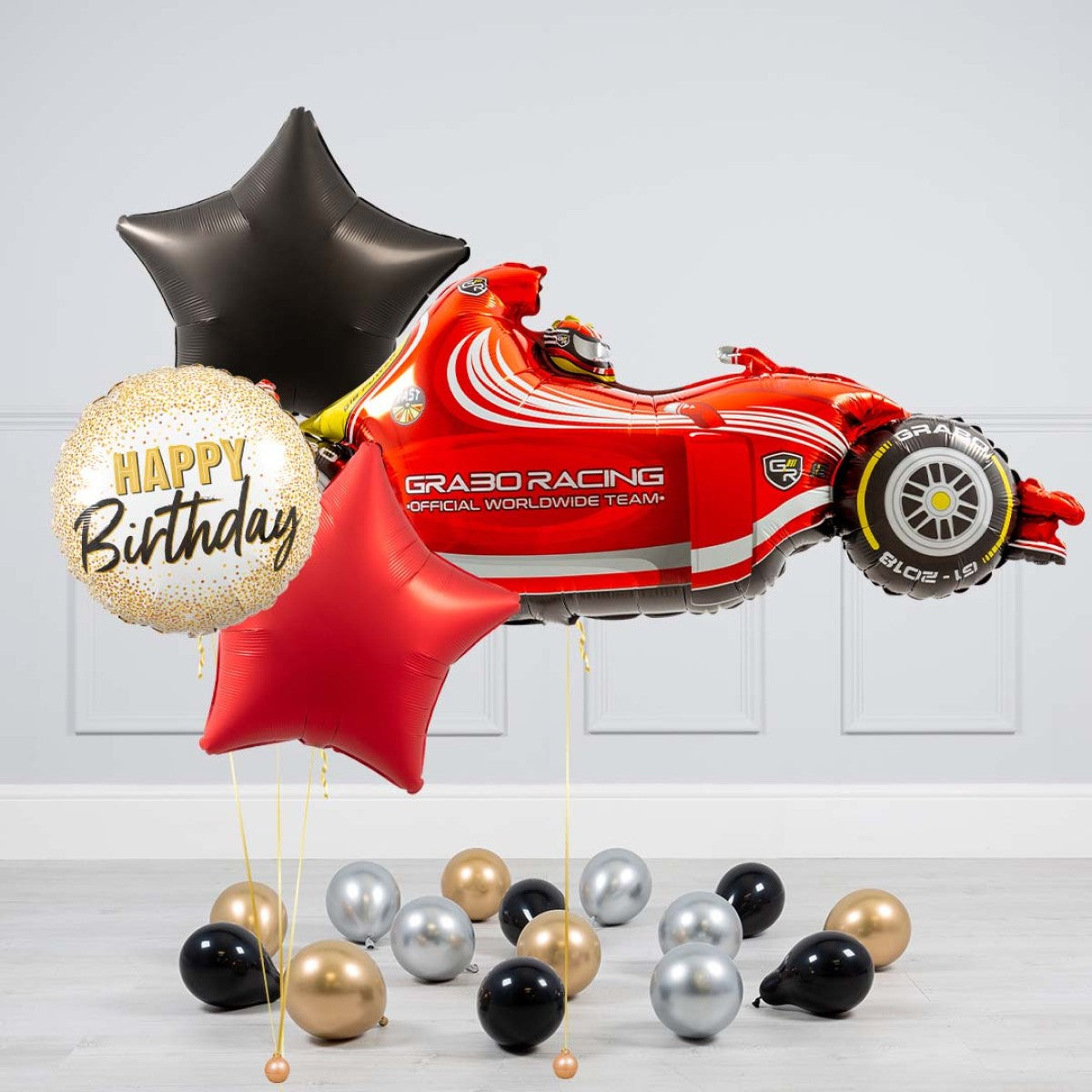 Happy Birthday Car Theme Balloon Bouquet