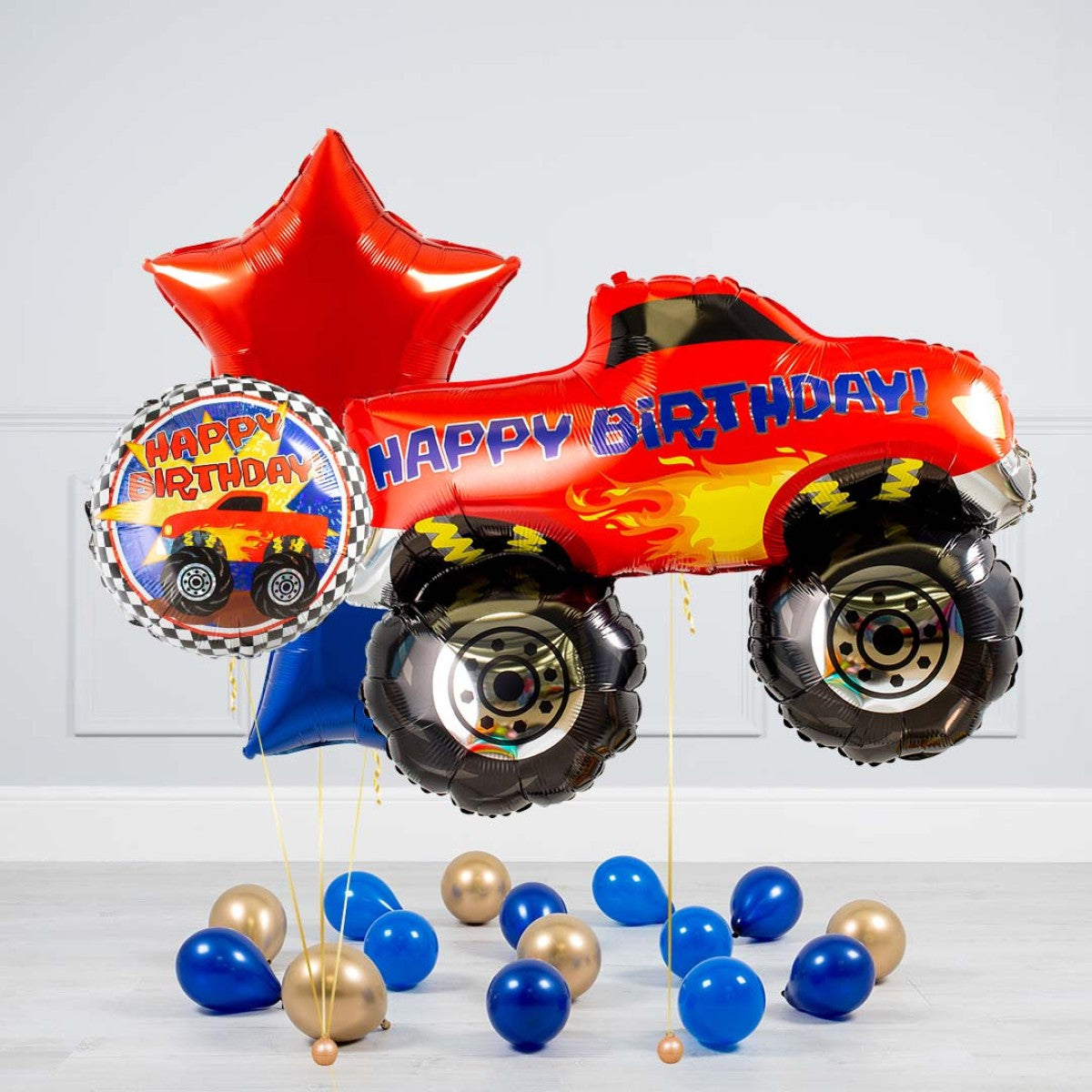 Happy Birthday Hot Wheels Balloon Bouquet