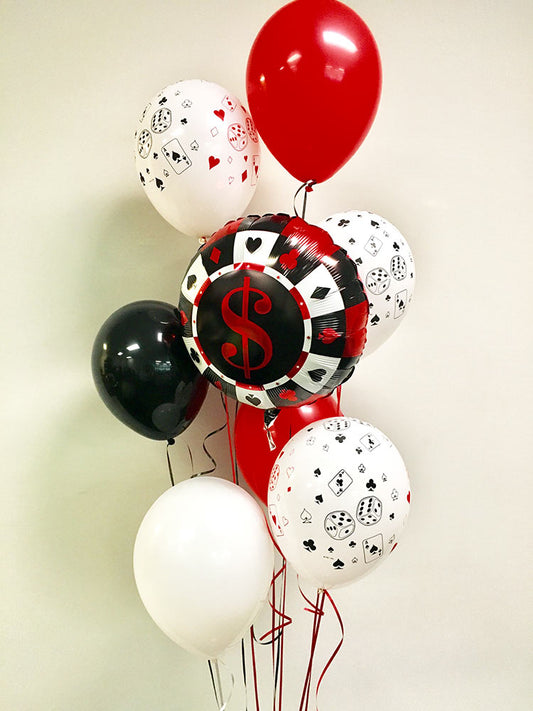 Casino Card & Dice Balloon Bouquet