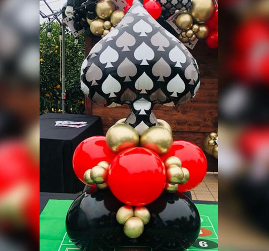 Casino Theme Spade Balloon Bouquet