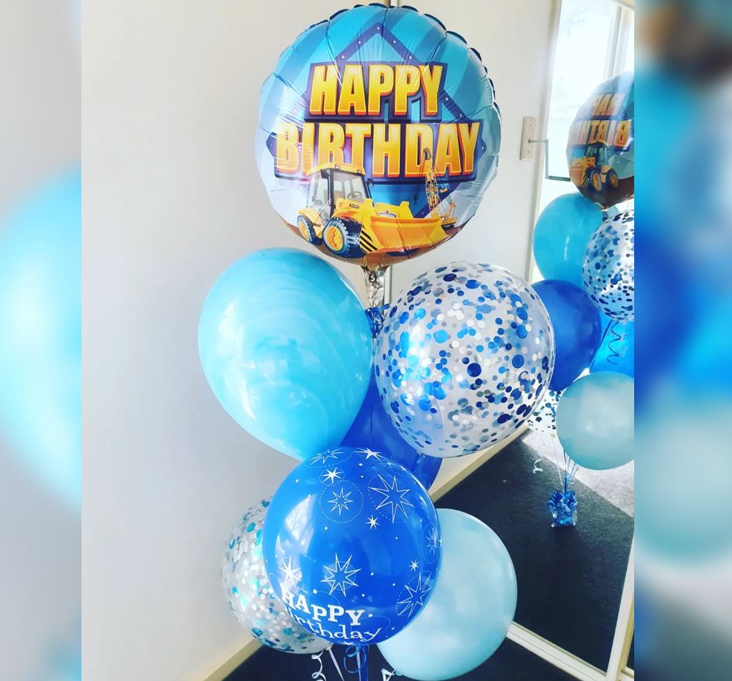 Happy Birthday Construction Zone Balloon Bouquet