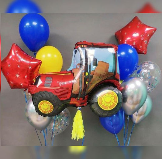 HBD Construction Zone Loader Balloon Bouquet