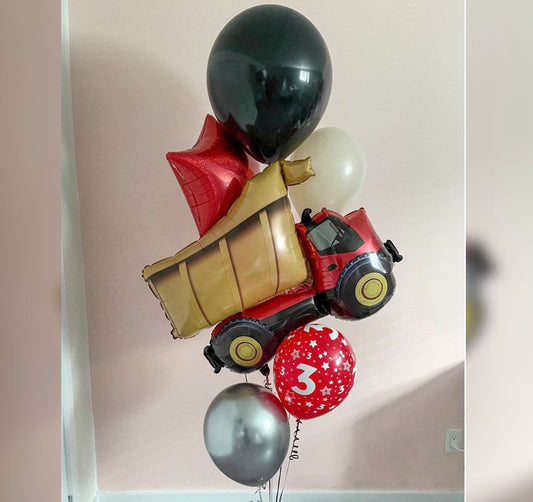 3rd Birthday Truck Balloon Bouquet