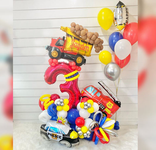 3rd HBD Vehicles Balloon Bouquet