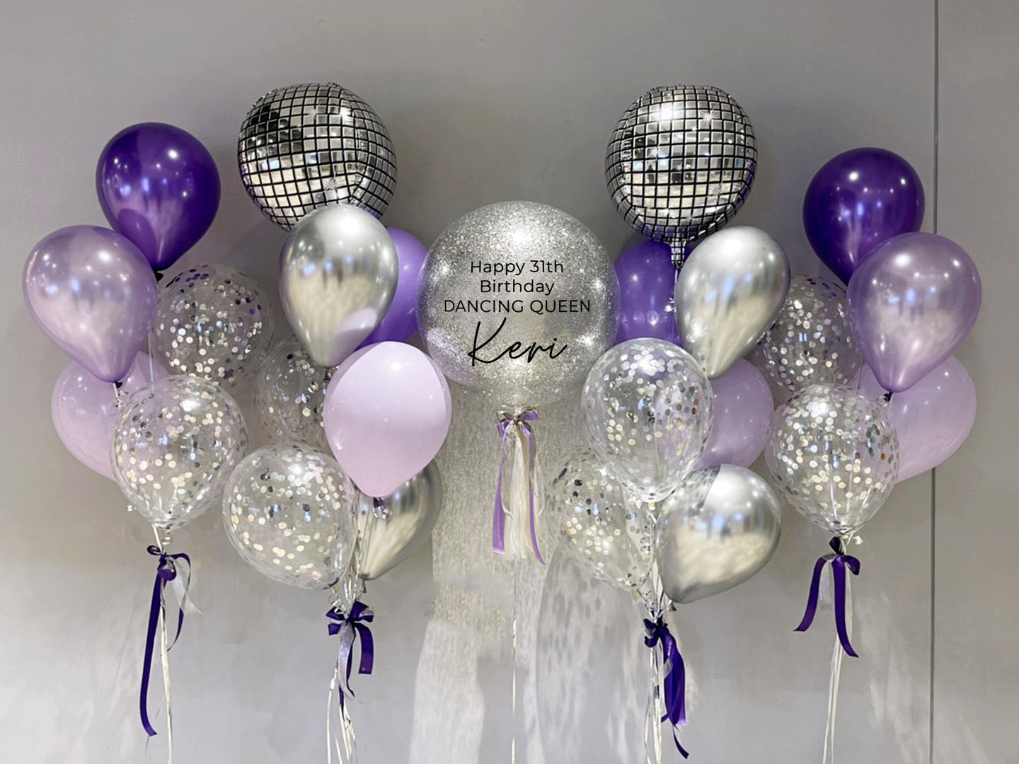 Happy Birthday Disco Theme Balloon Bouquet 