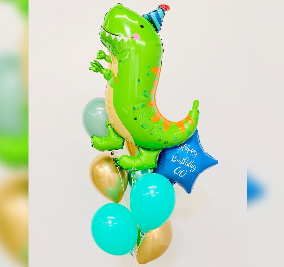 Dinomite T-rex Star Balloon Bouquet